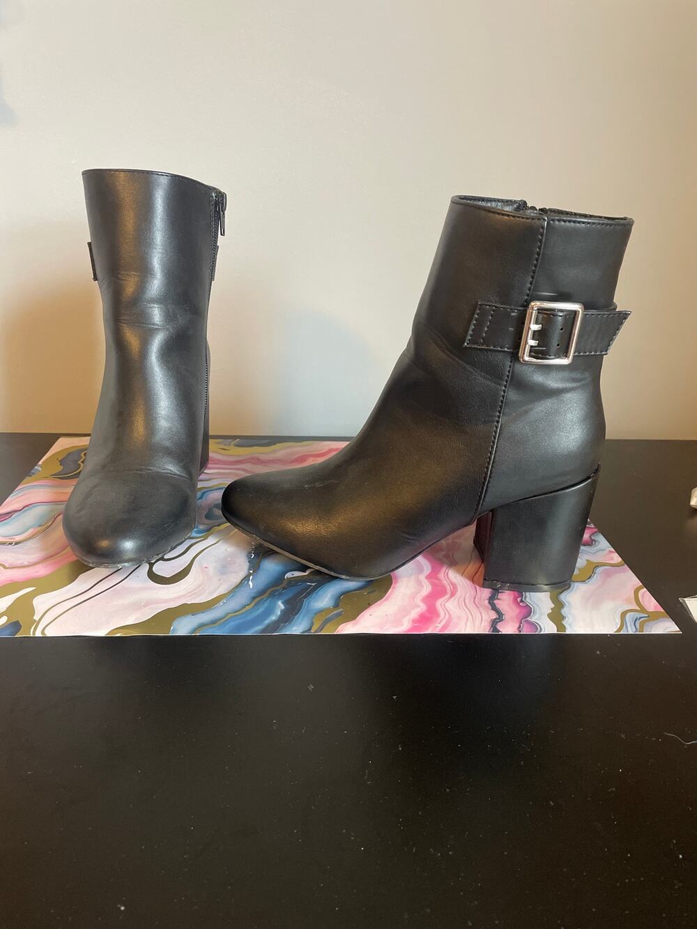 Rue21 heel boots 6 black